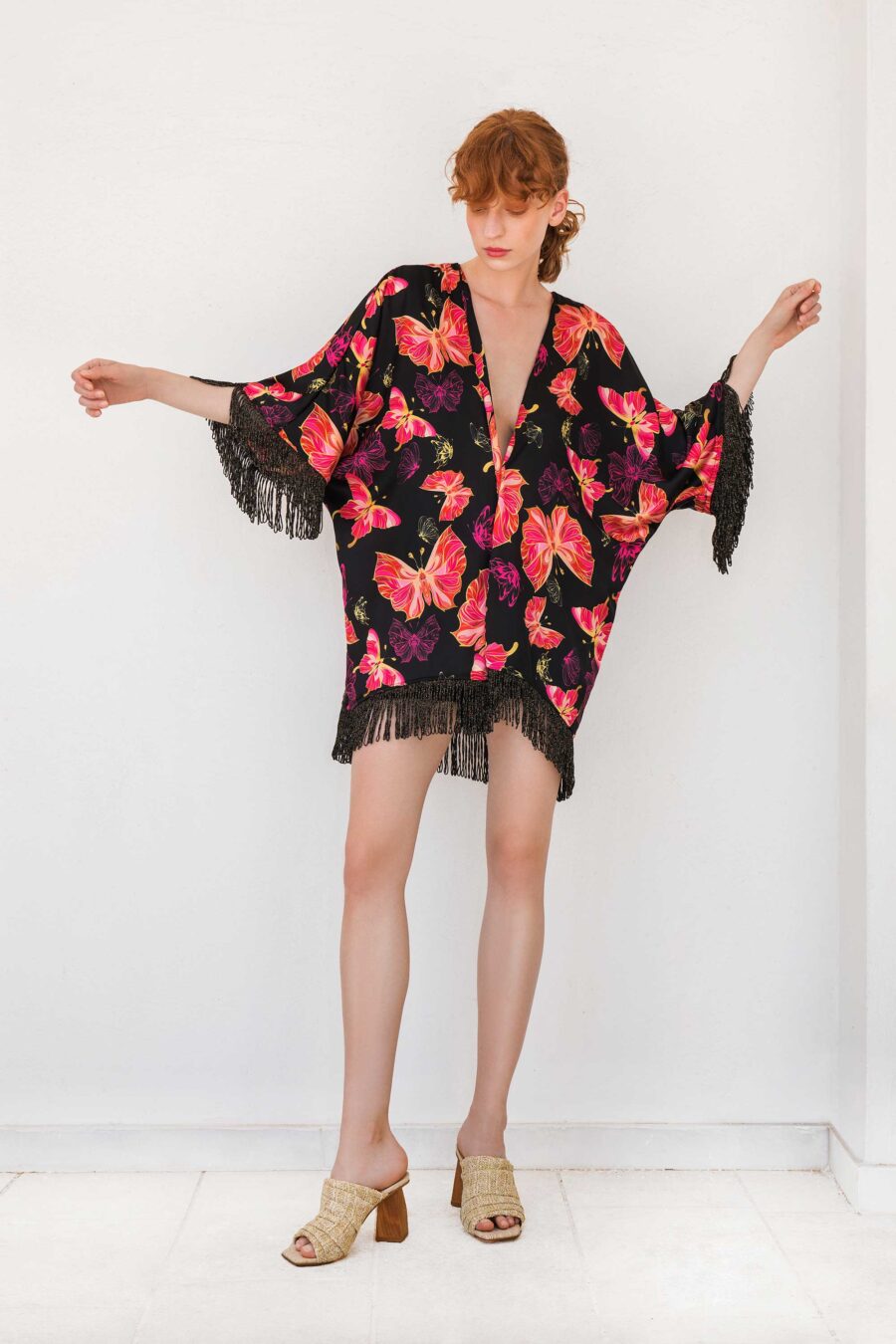 Puppa fringies kimono
