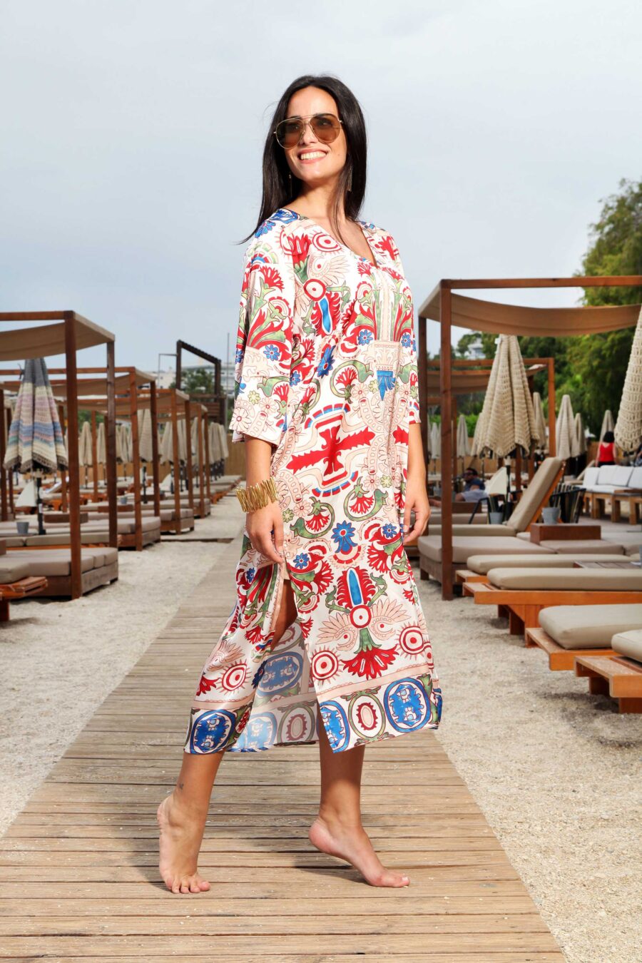 Canea kaftan dress long