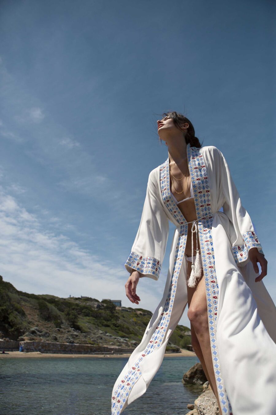 MinosLuxury Embroidery kimono