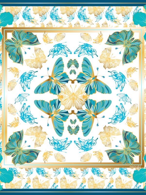 Butterflies silk scarf