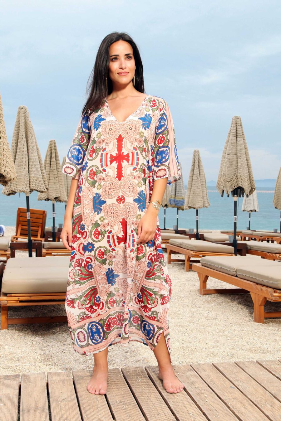 Canea kaftan dress long - Image 2