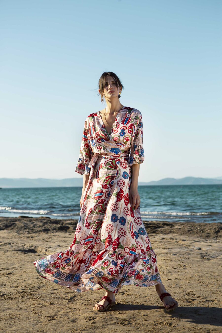 Canea wrap dress volan