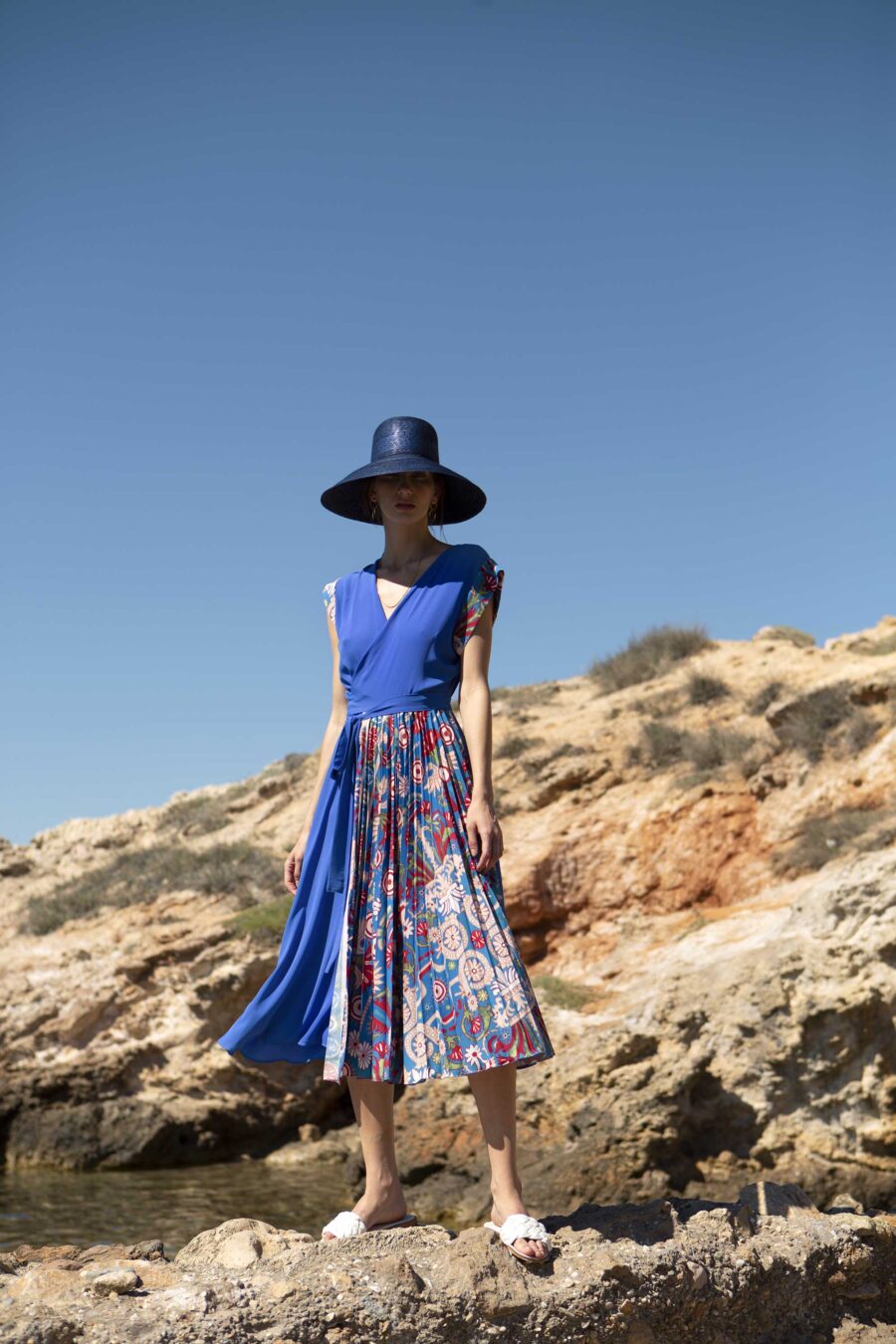 Minoan Soleil wrap dress